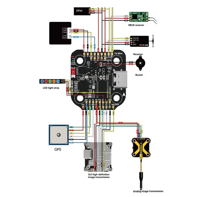 F405 Flight Controller - B92B para SpeedyBee F405 Mini Stack