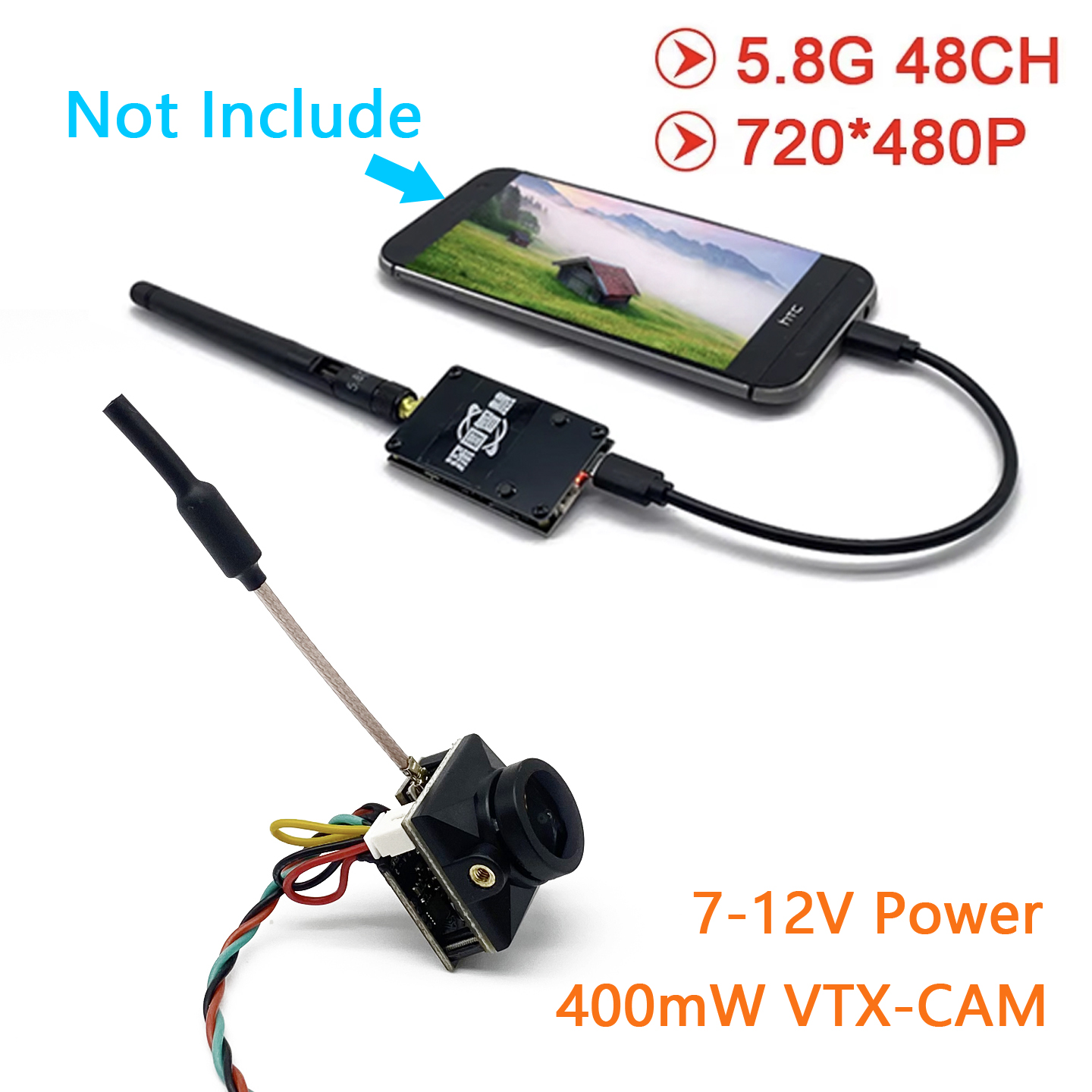 Fpv Camera - Receptor SLONWAKE 5.8G Analógico UVC OTG