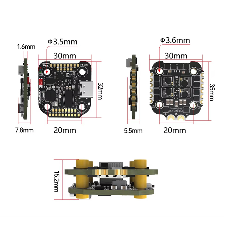 Control de Vuelo SpeedyBee F4  - F405 Flight Controller reseña y precio