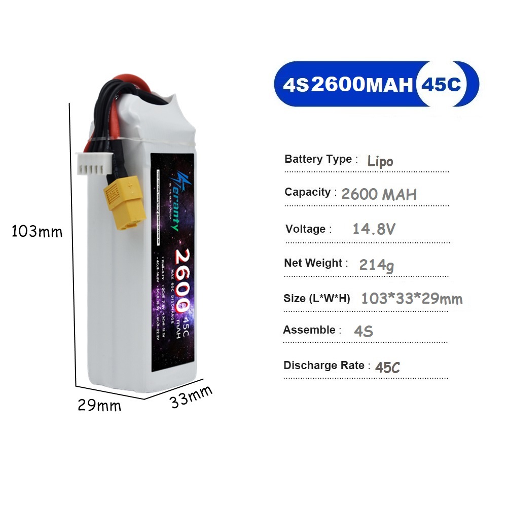 Batería LiPo 4S 14,8 V 1500mah - Lipo Battery 4S reseña y precio