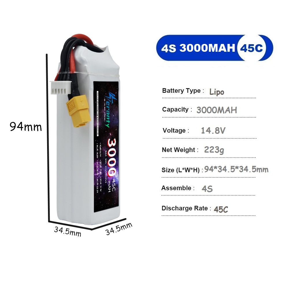 Batería LiPo 4S 14,8 V 1500mah - Lipo Battery 4S reseña y precio