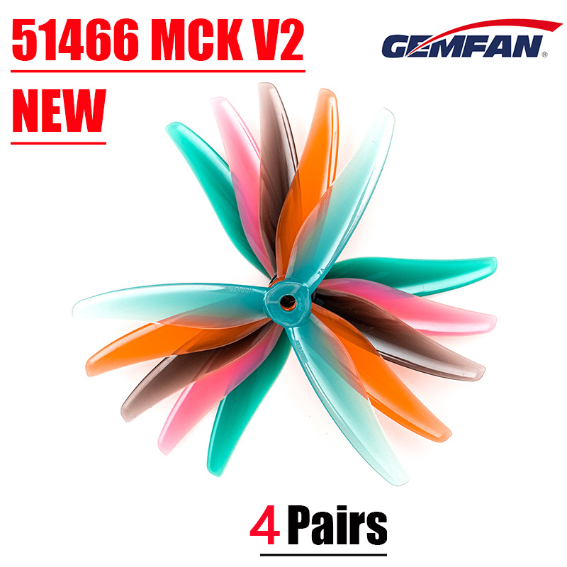 4 pares GEMFAN 51466 MCK hélic - 5 Inch Propeller reseña y precio
