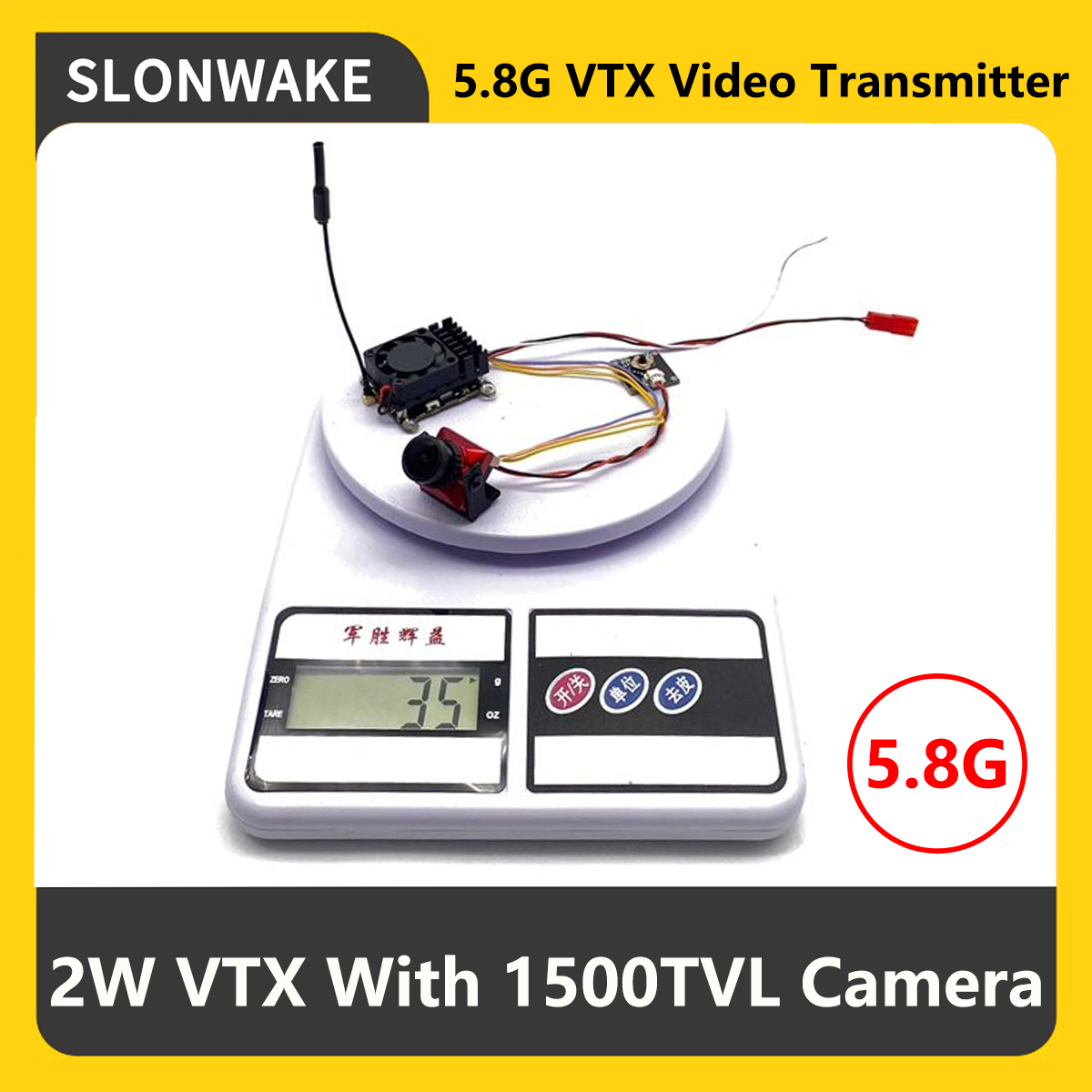 Transmisor FPV VTX SLONWAKE 5. - Fpv Camera reseña y precio