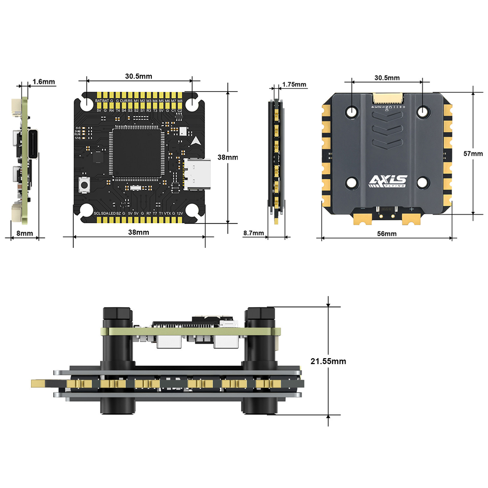 Axisflying Argus Pro ECO F722  - F722 Flight Controller reseña y precio
