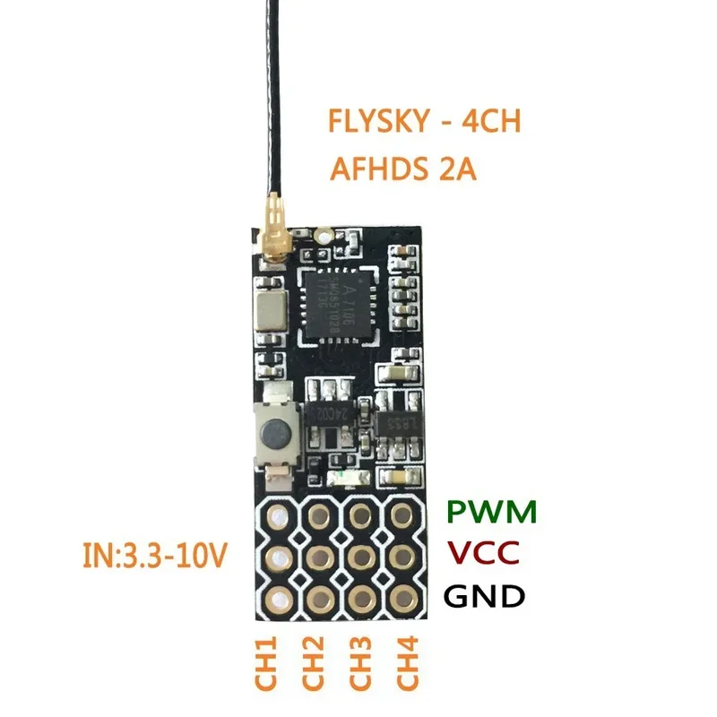 JHEMCU FS2A, receptor mini com - Flysky Transmitter reseña y precio