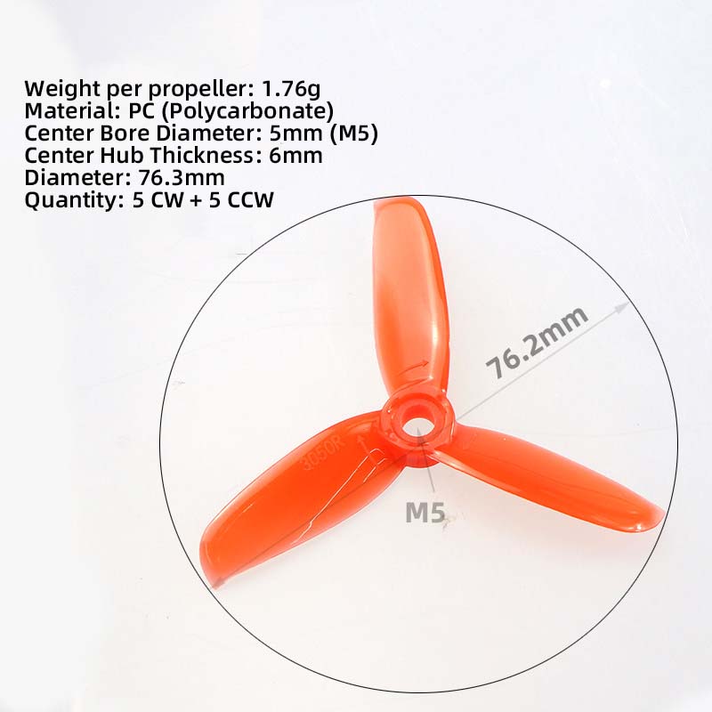 Hélices de 3 Pulgadas 3050, 5C - Drone Propeller reseña y precio
