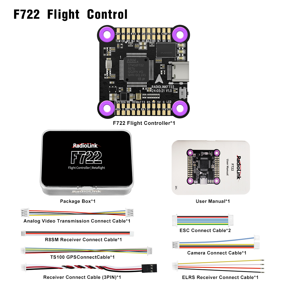 Control de Vuelo Radiolink F72 - F722 Flight Controller reseña y precio