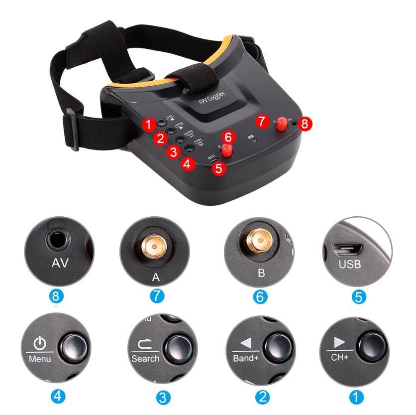 Gafas FPV Mini VR009 con Búsqu - Drone Antenna reseña y precio
